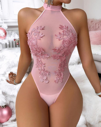 Lara™ | Body en tulle brodé