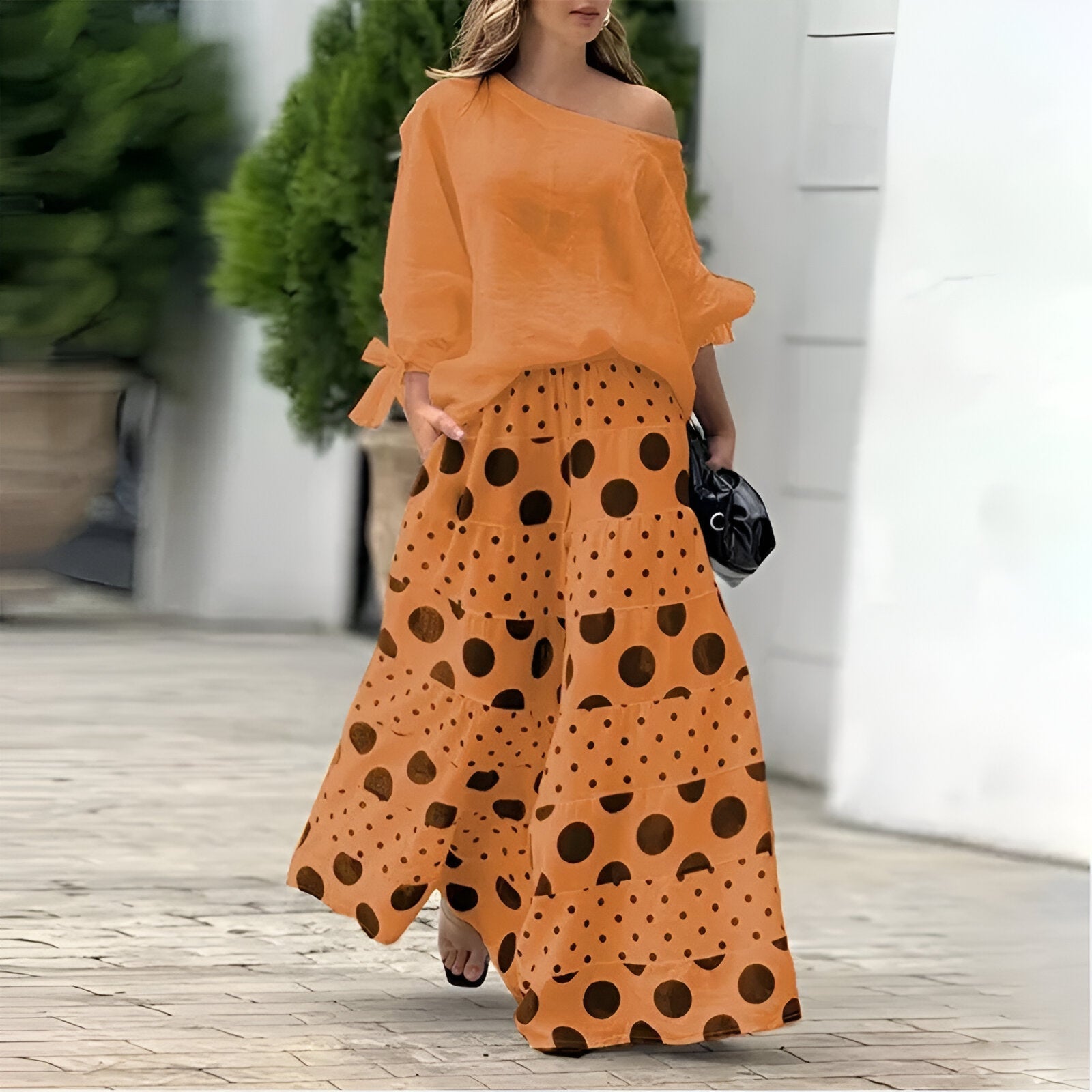 Liora™ | Ensemble Élégant à Pois