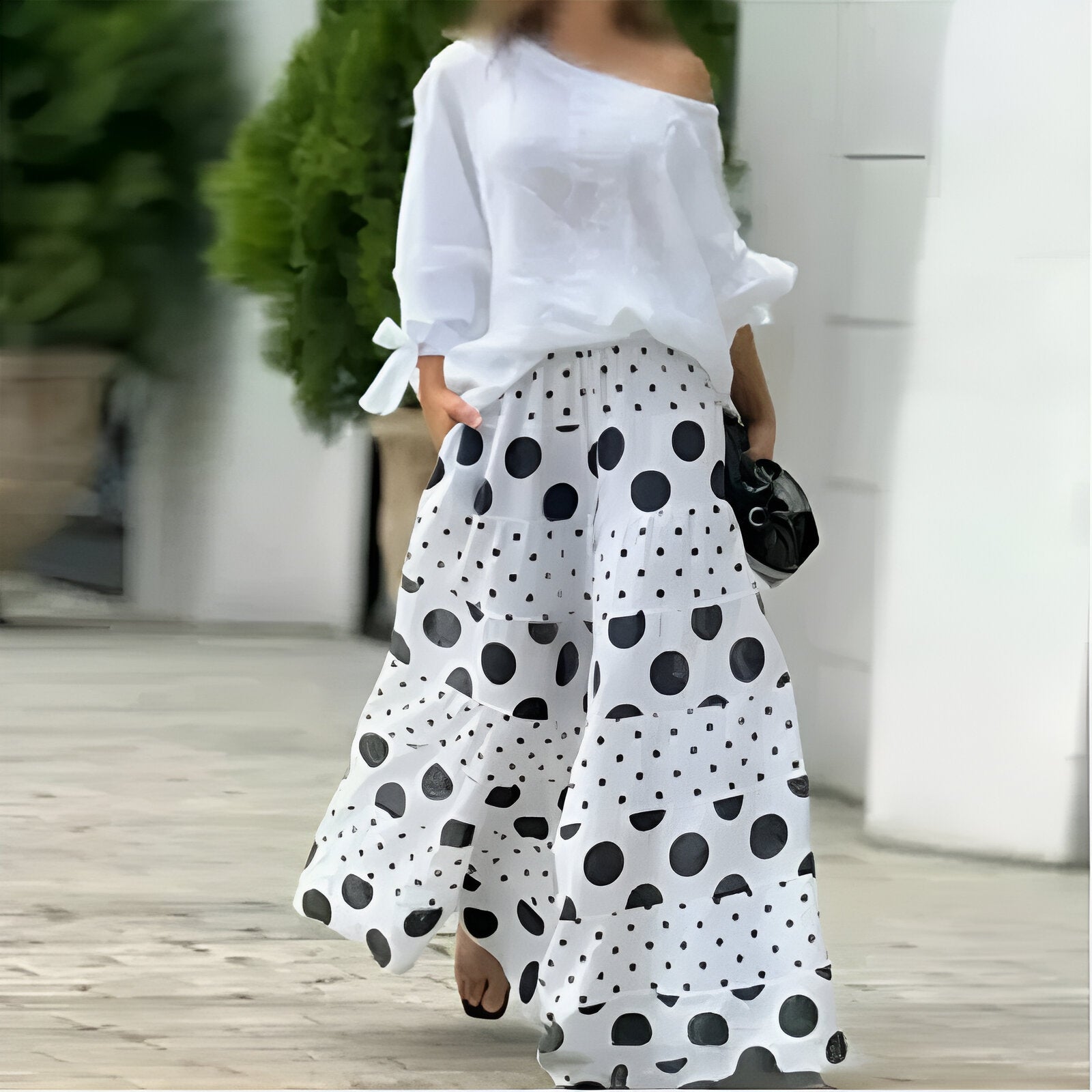 Liora™ | Ensemble Élégant à Pois