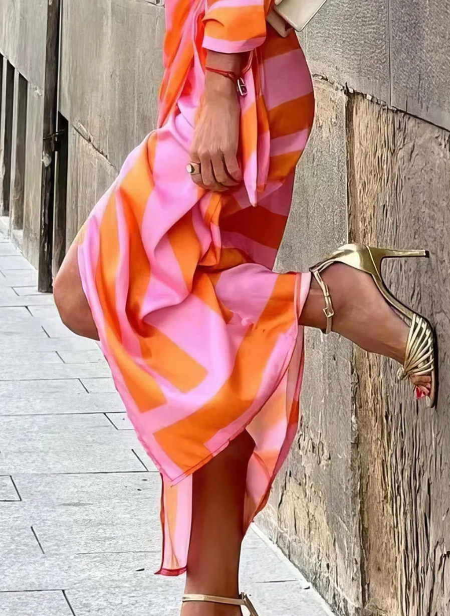 Laurine™ | Robe Portefeuille Imprimée