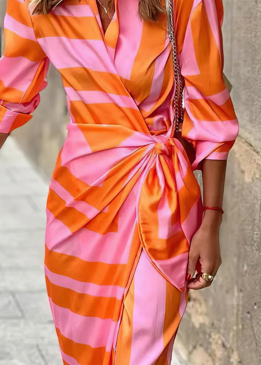 Laurine™ | Robe Portefeuille Imprimée