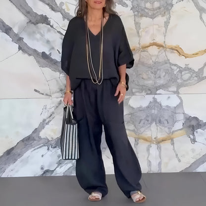 Elvyna™ | Ensemble décontracté à col en V