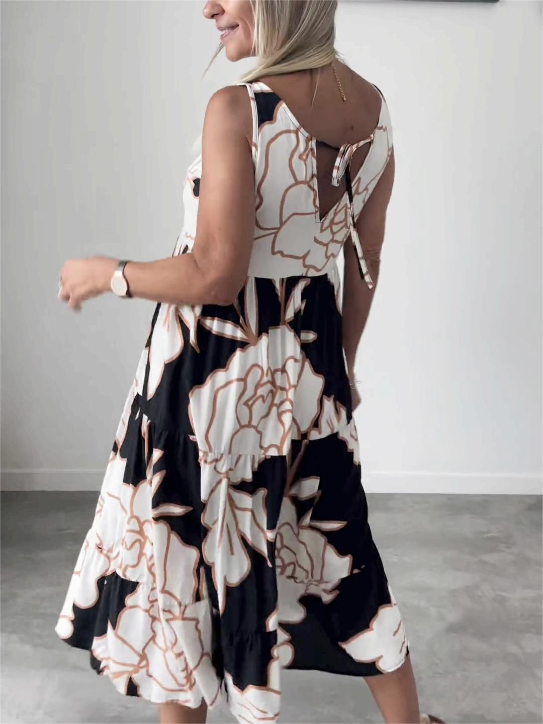 Édith™ | Robe Élégante avec Imprimé Floral