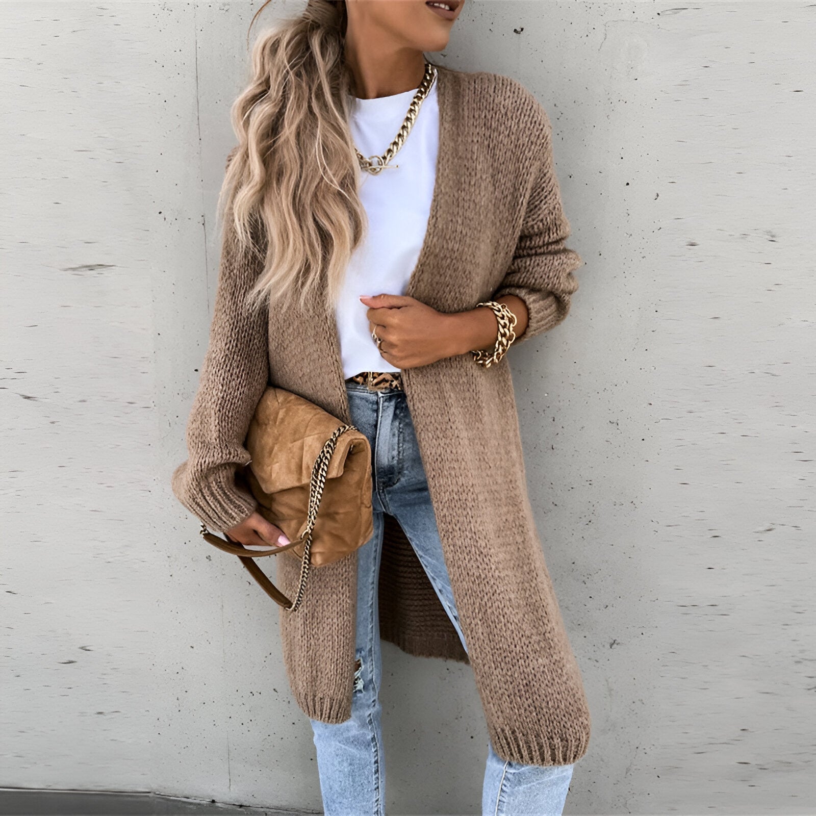Elayna™ | Gilet Long et Chaud pour Femme
