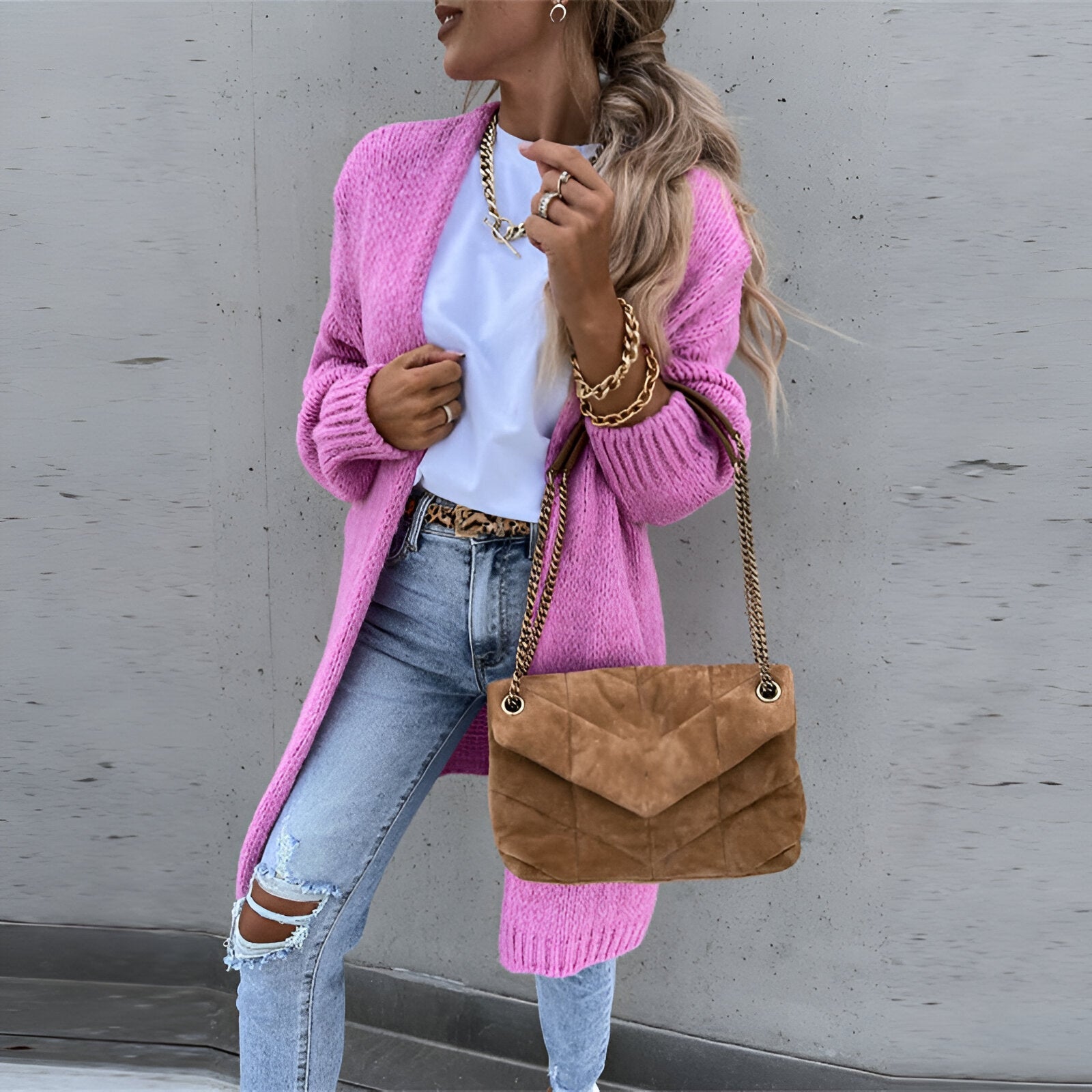 Elayna™ | Gilet Long et Chaud pour Femme