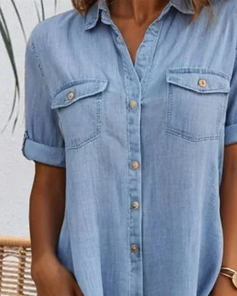 Salomé™ | Robe Chemise Denim