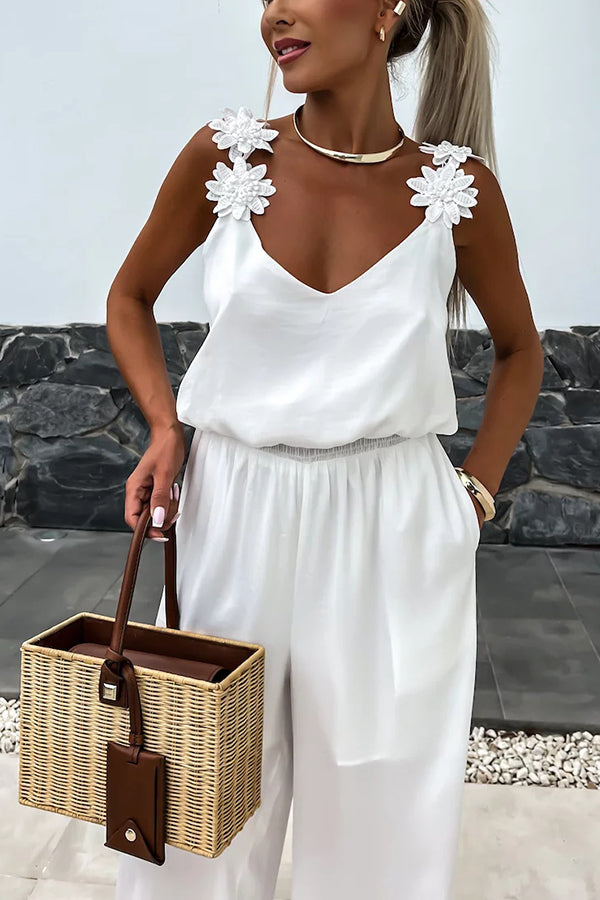 Antonia™ | Combinaison sans manches à jambes larges