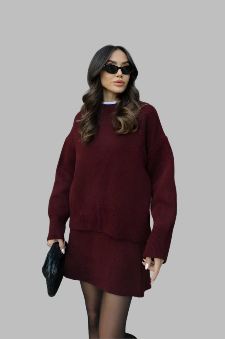 Chantal™ | Ensemble polyvalent Pull et Jupe