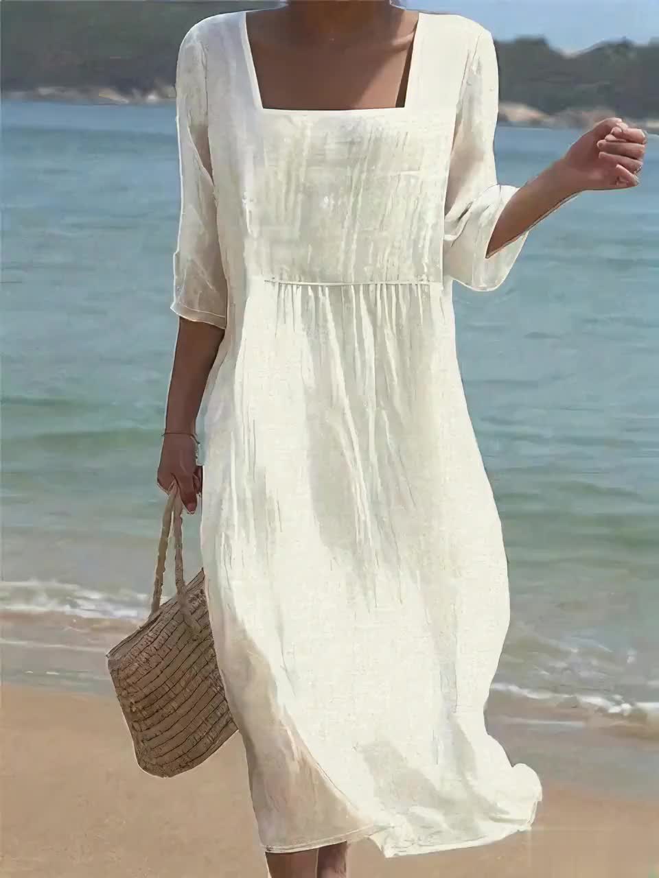 Lunelle™ | Robe d'été aérée à col ouvert
