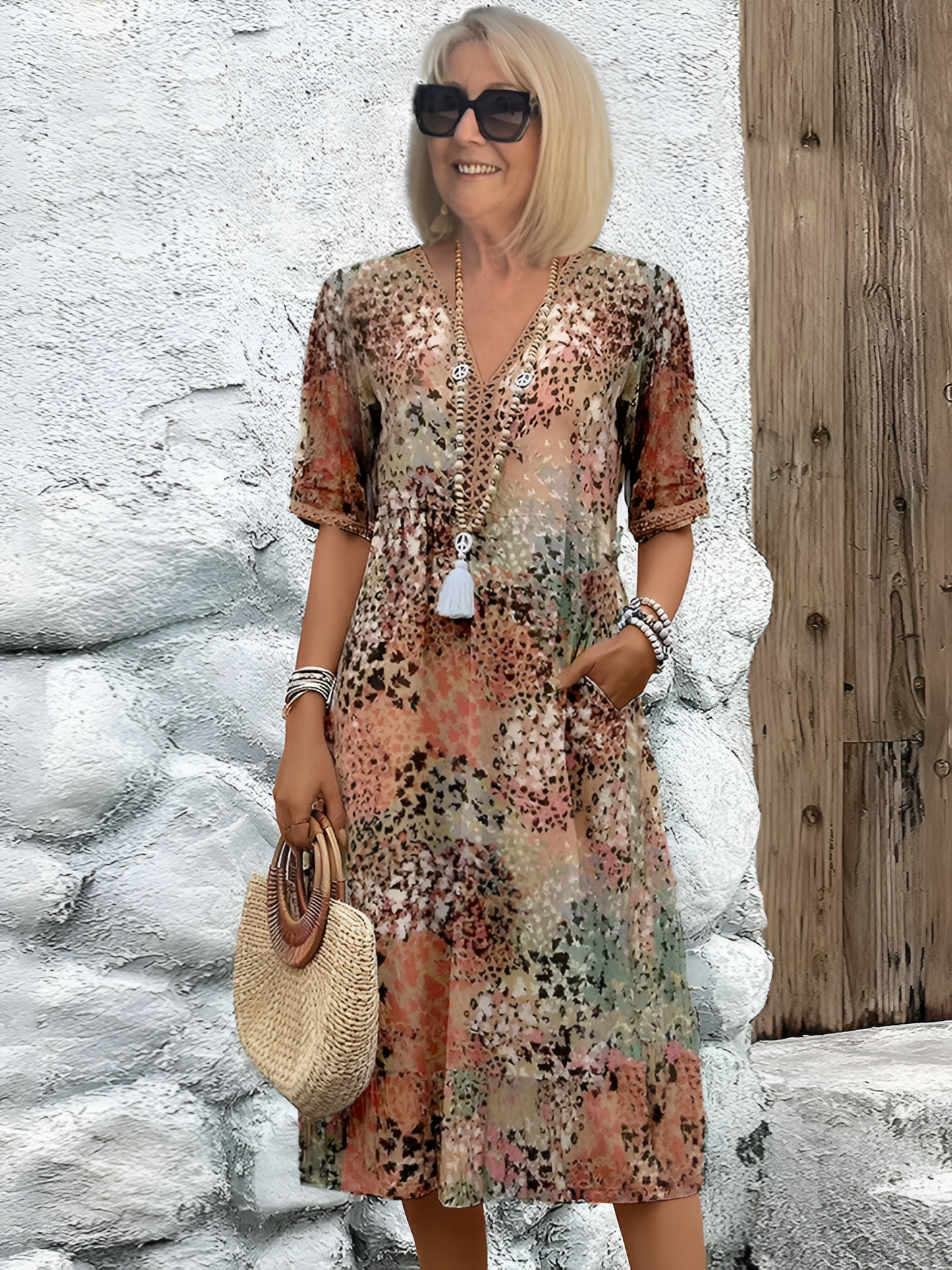 Colette™ | Robe midi vibrante