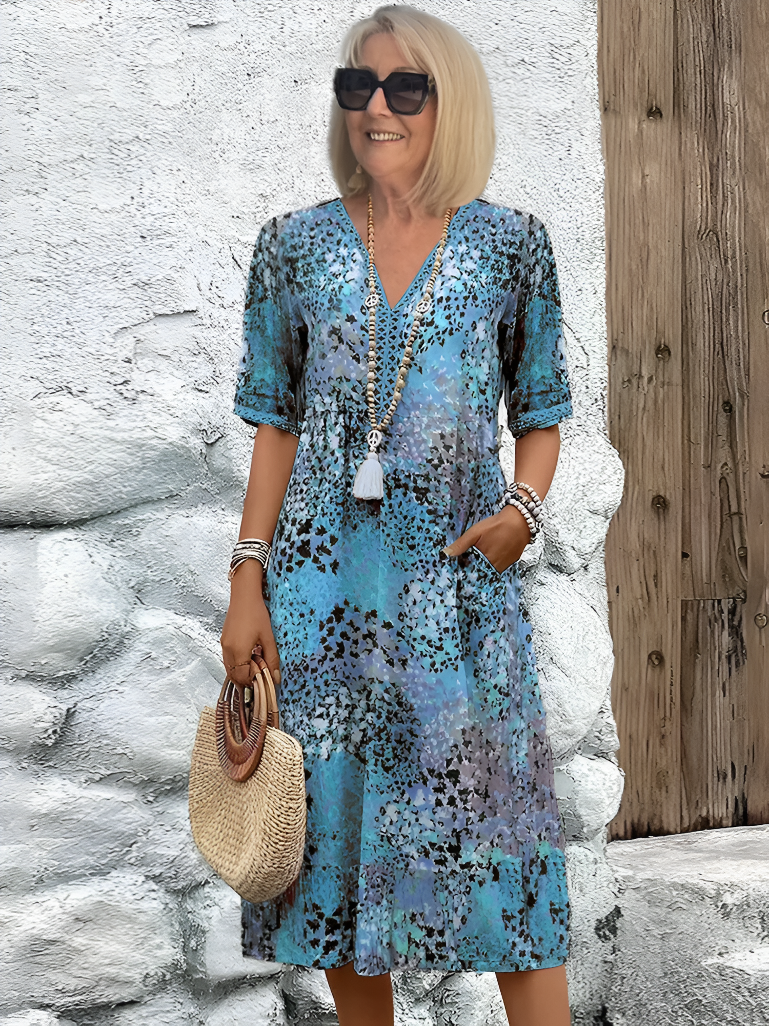 Colette™ | Robe midi vibrante