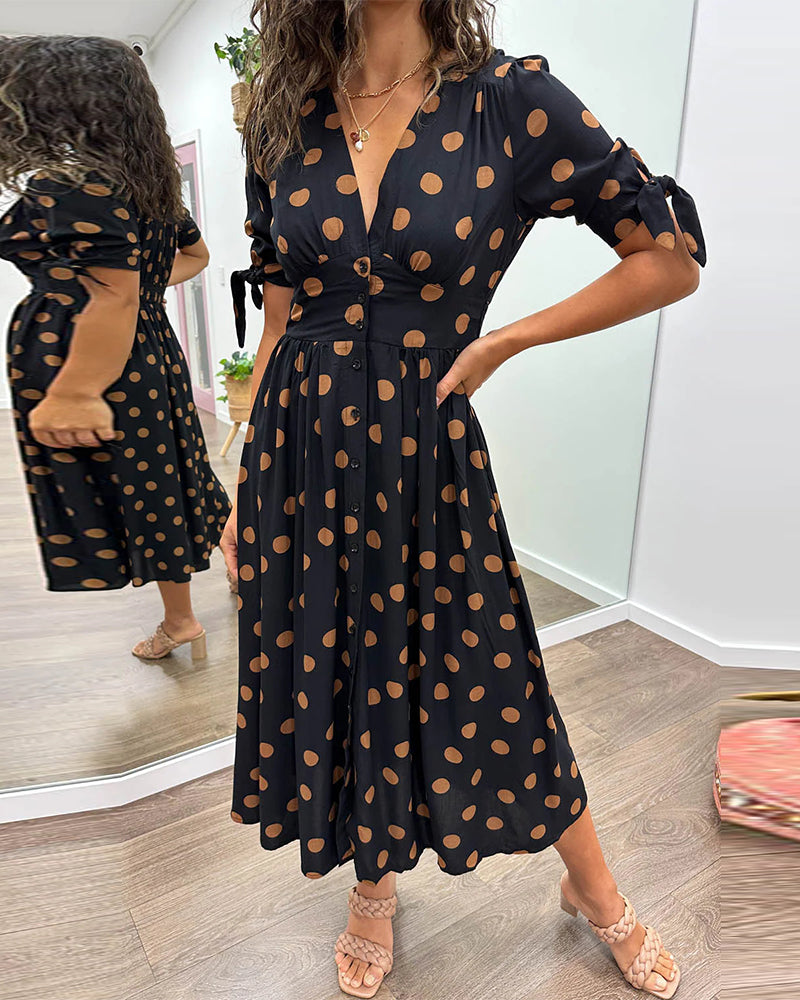 Léonie™ | Robe Élégante à Pois