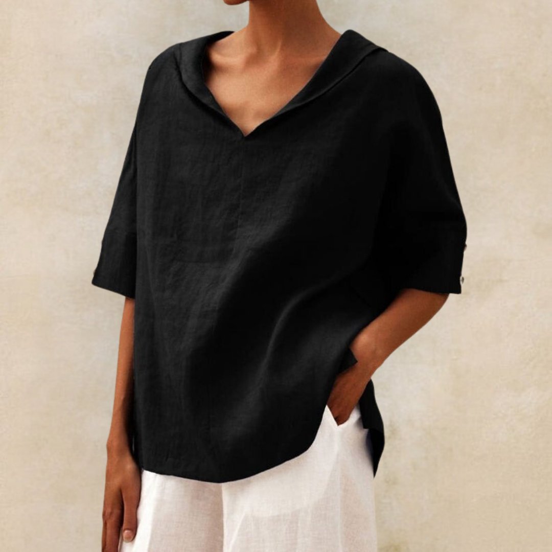Julie™ | Chemise ample à col en V