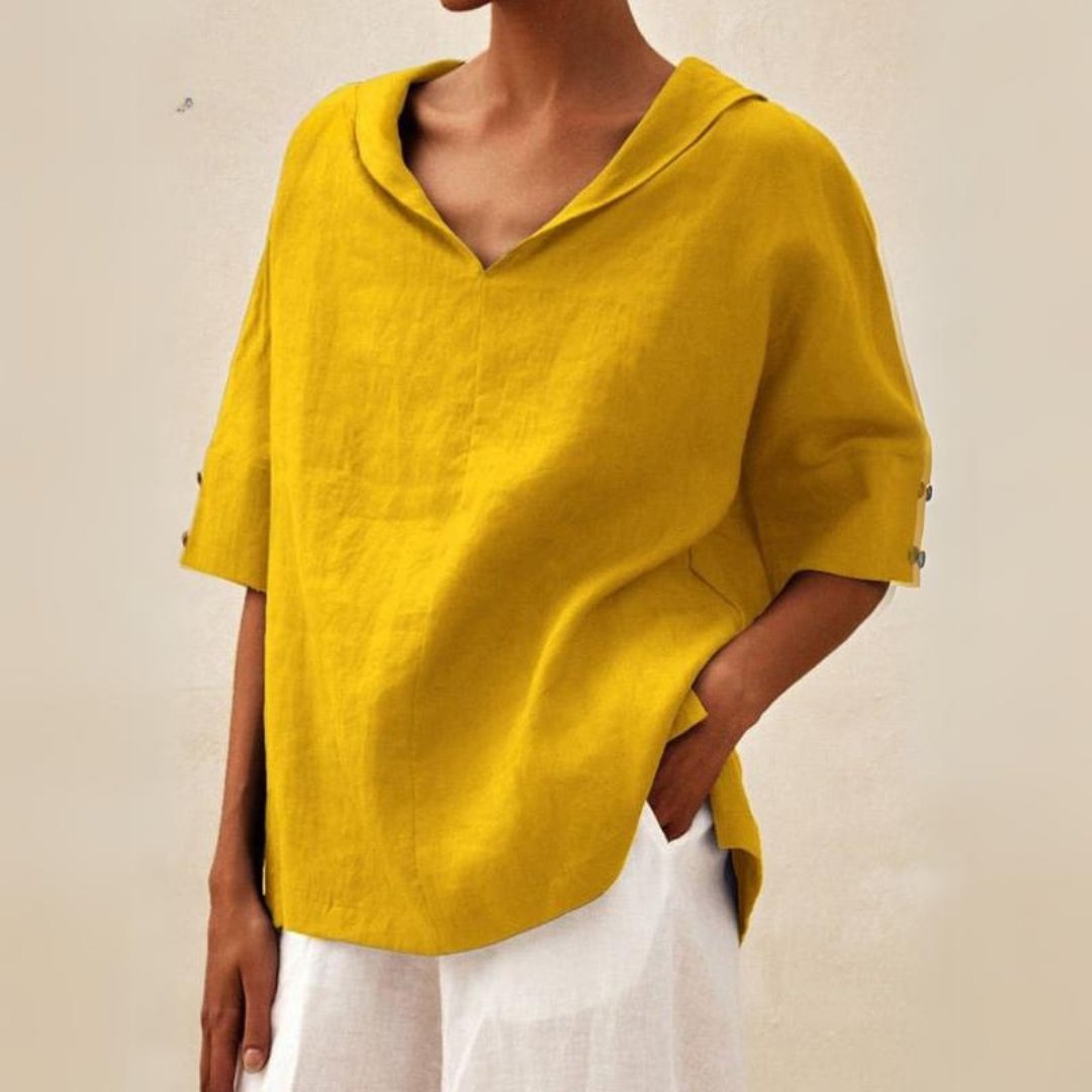Julie™ | Chemise ample à col en V