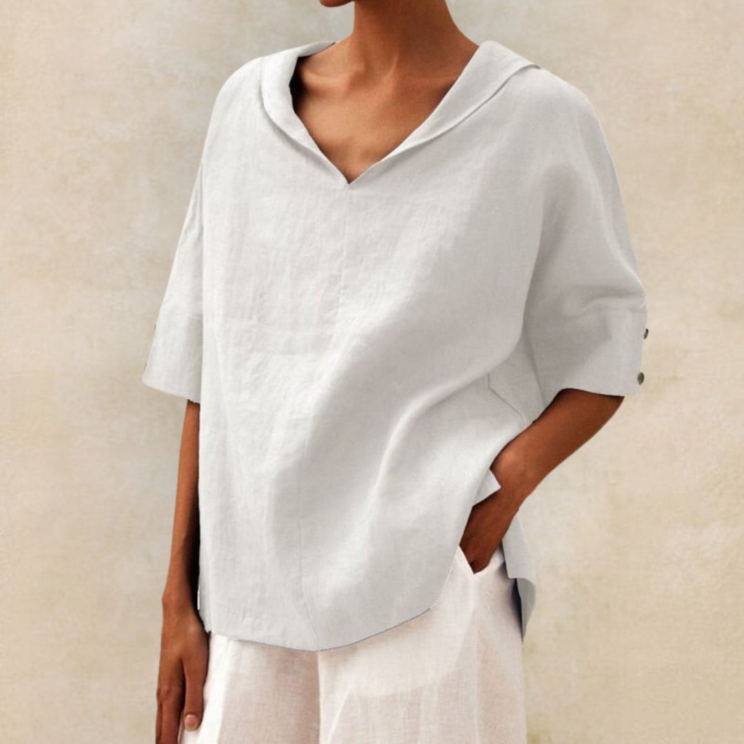 Julie™ | Chemise ample à col en V