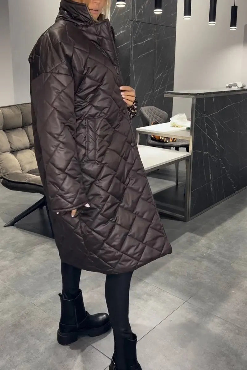 Valérie™ | Veste Matelassée Réversible avec Doublure Imprimée Léopard