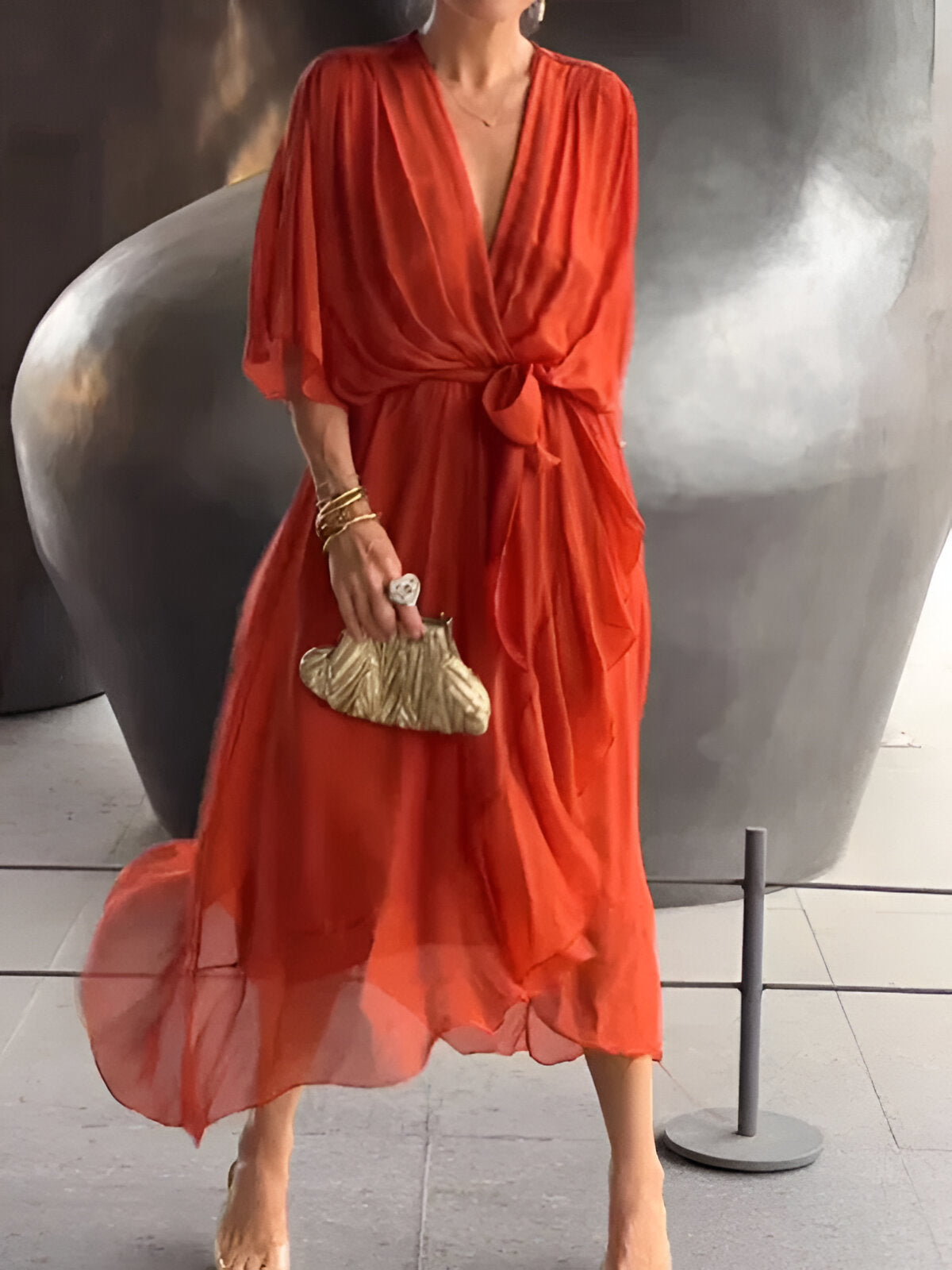 Véra™ | Robe Fluide à Décolleté en V