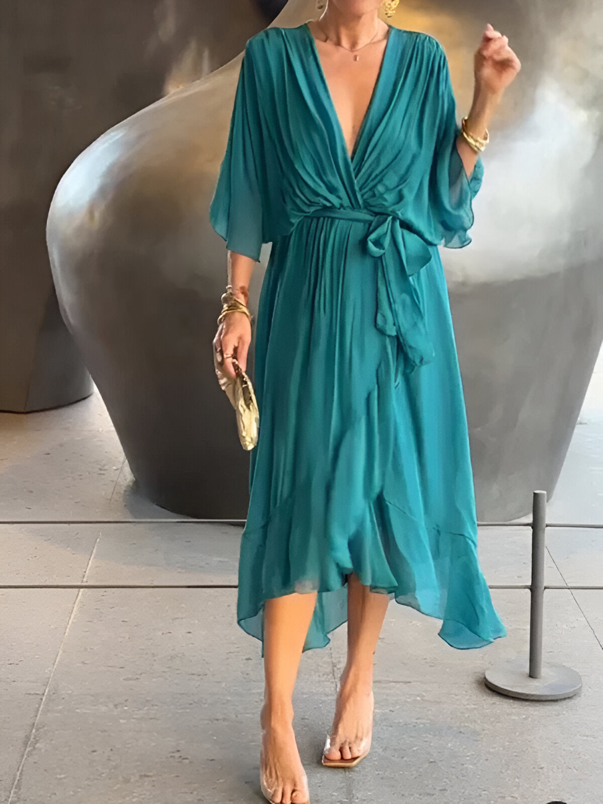 Véra™ | Robe Fluide à Décolleté en V