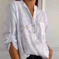 Carla™  | Blouse Imprimée à Manches Roulables
