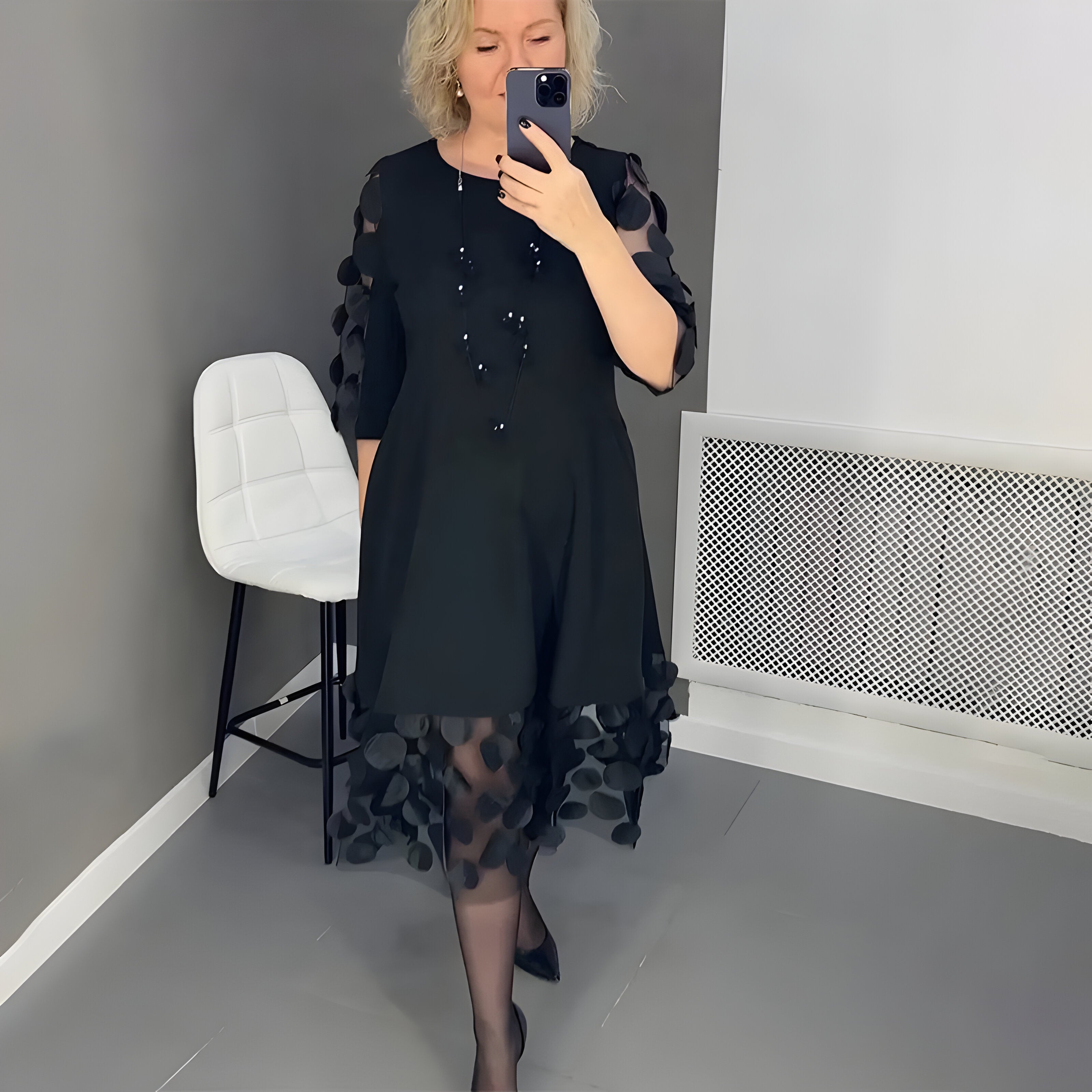 Sarah™ | Robe midi avec Détails Élégants