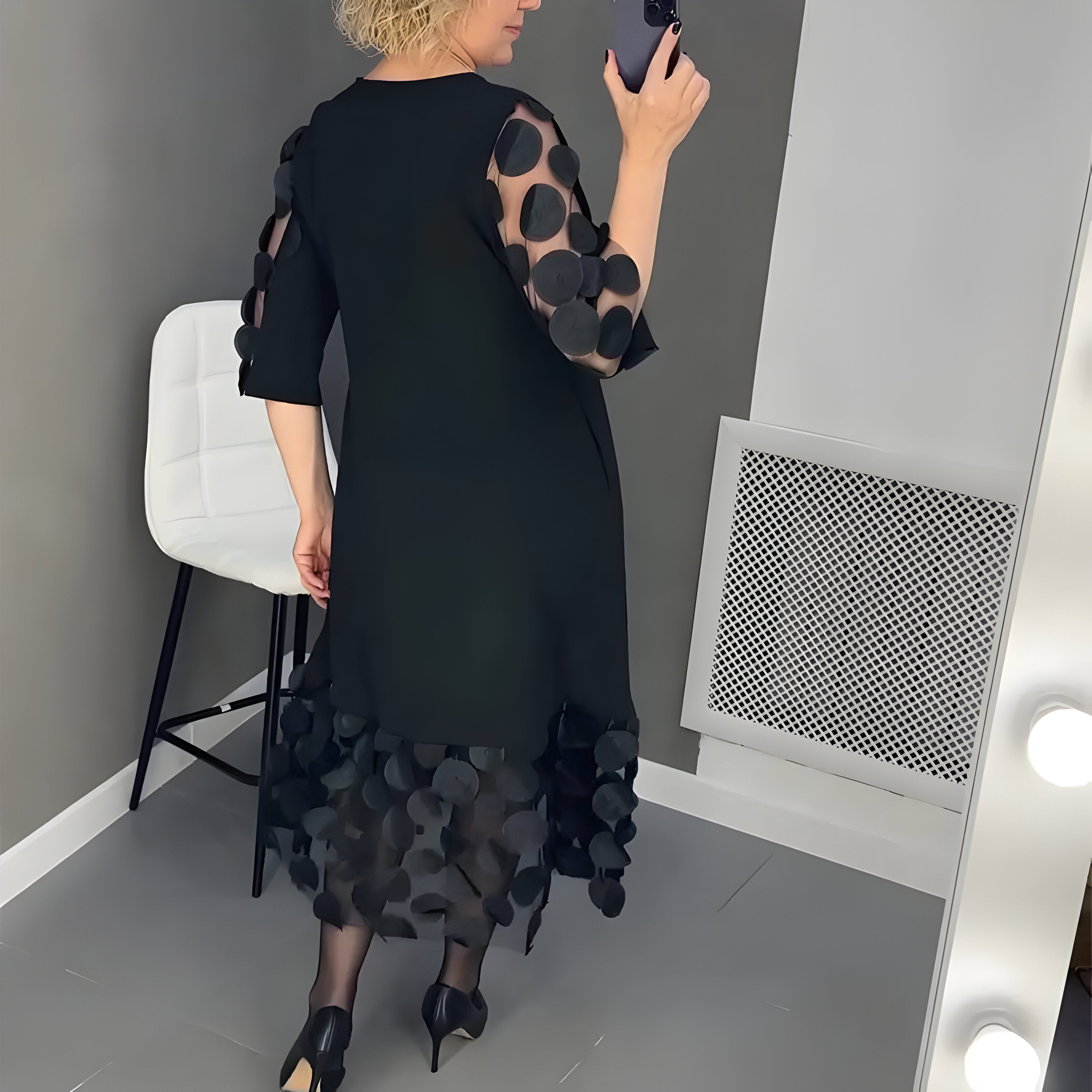 Sarah™ | Robe midi avec Détails Élégants
