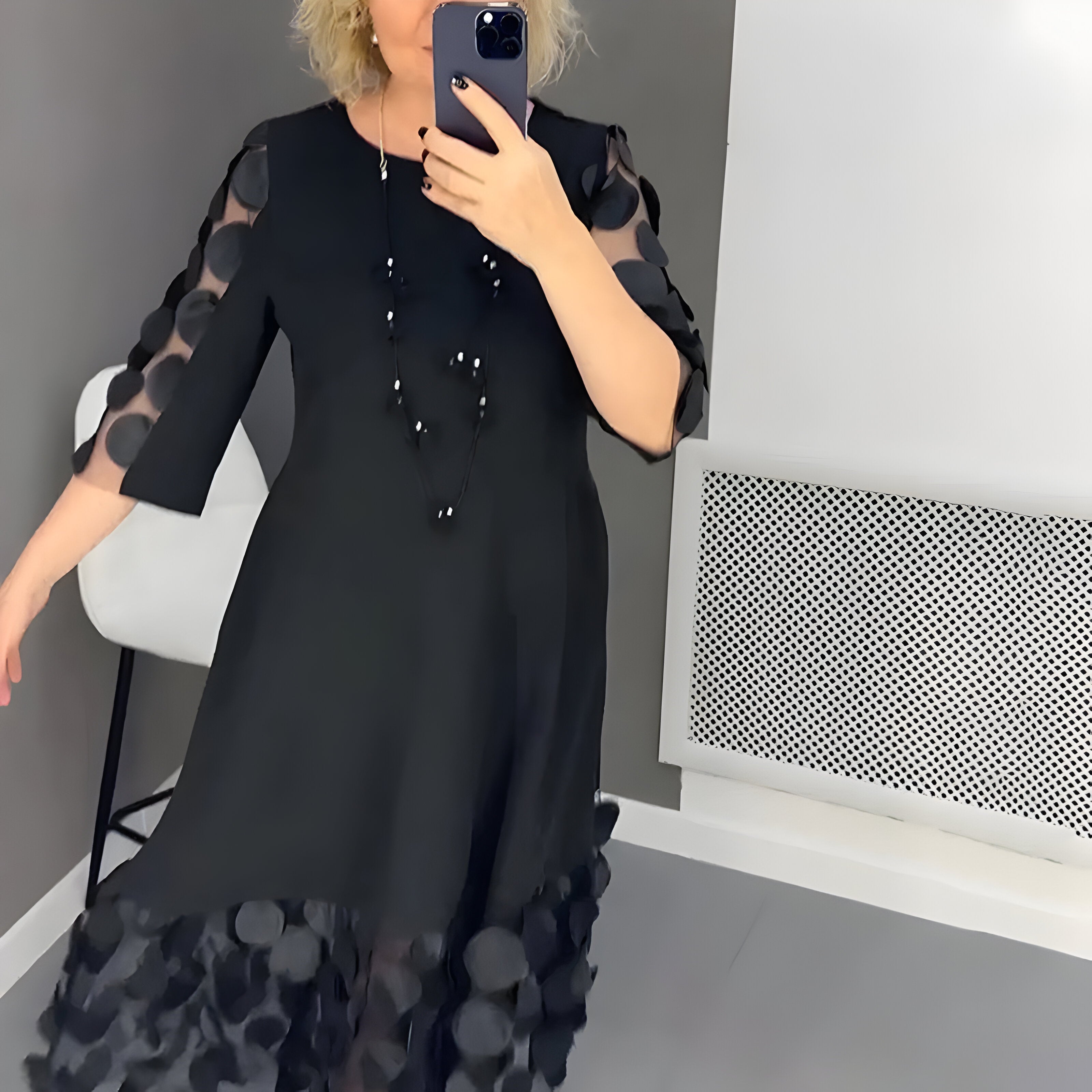Sarah™ | Robe midi avec Détails Élégants
