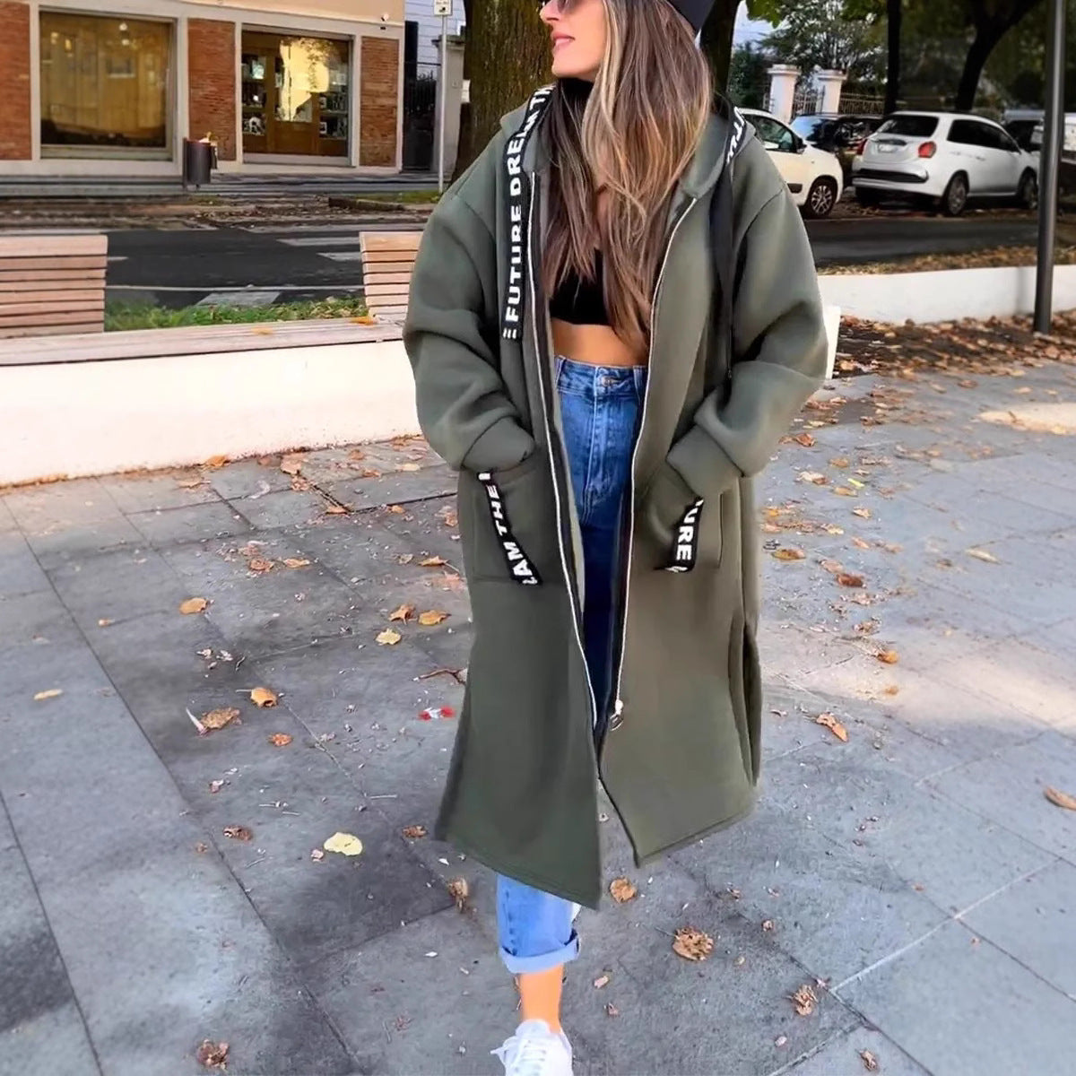Elaine™ | Veste Sweat Longue avec Capuche