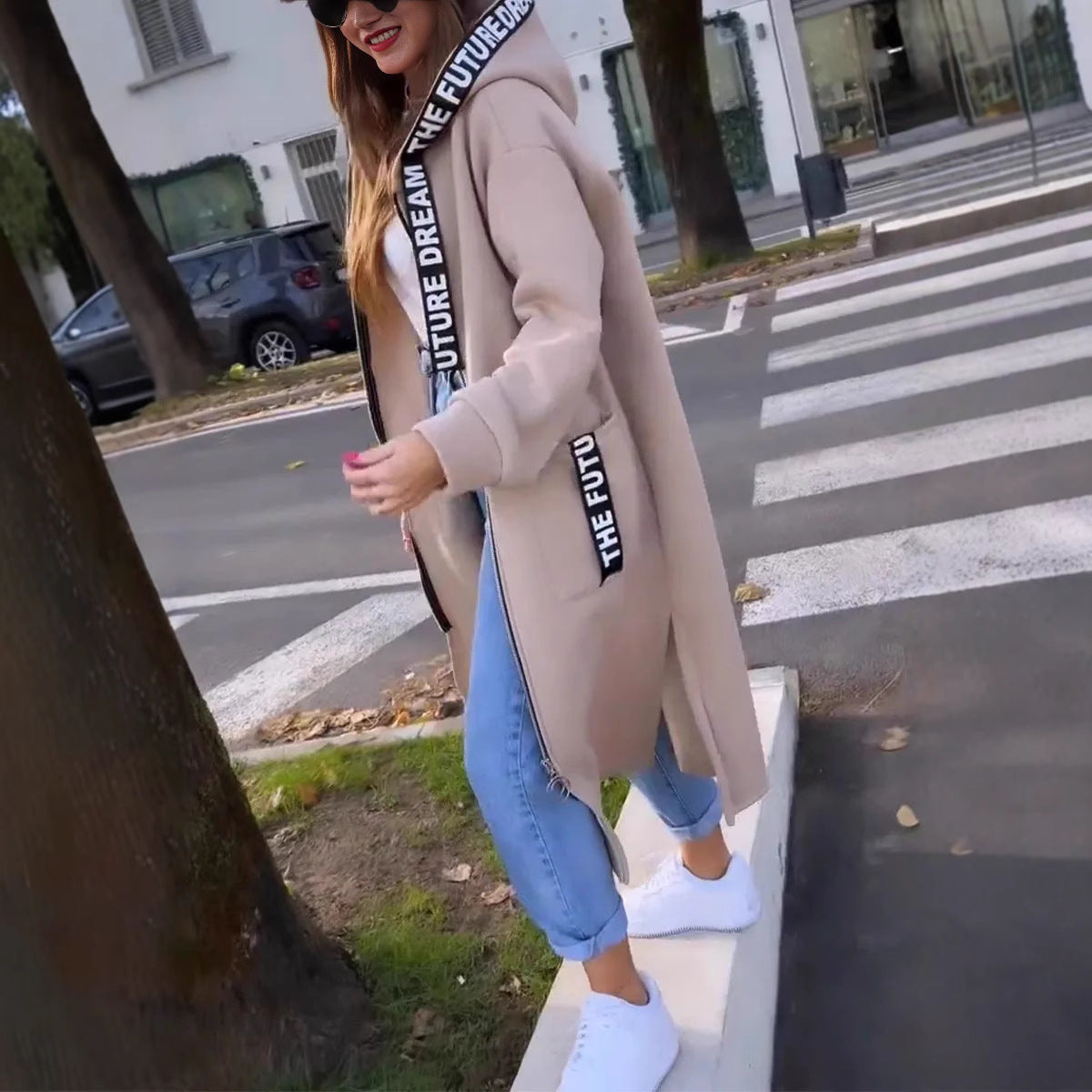 Elaine™ | Veste Sweat Longue avec Capuche