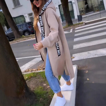 Elaine™ | Veste Sweat Longue avec Capuche