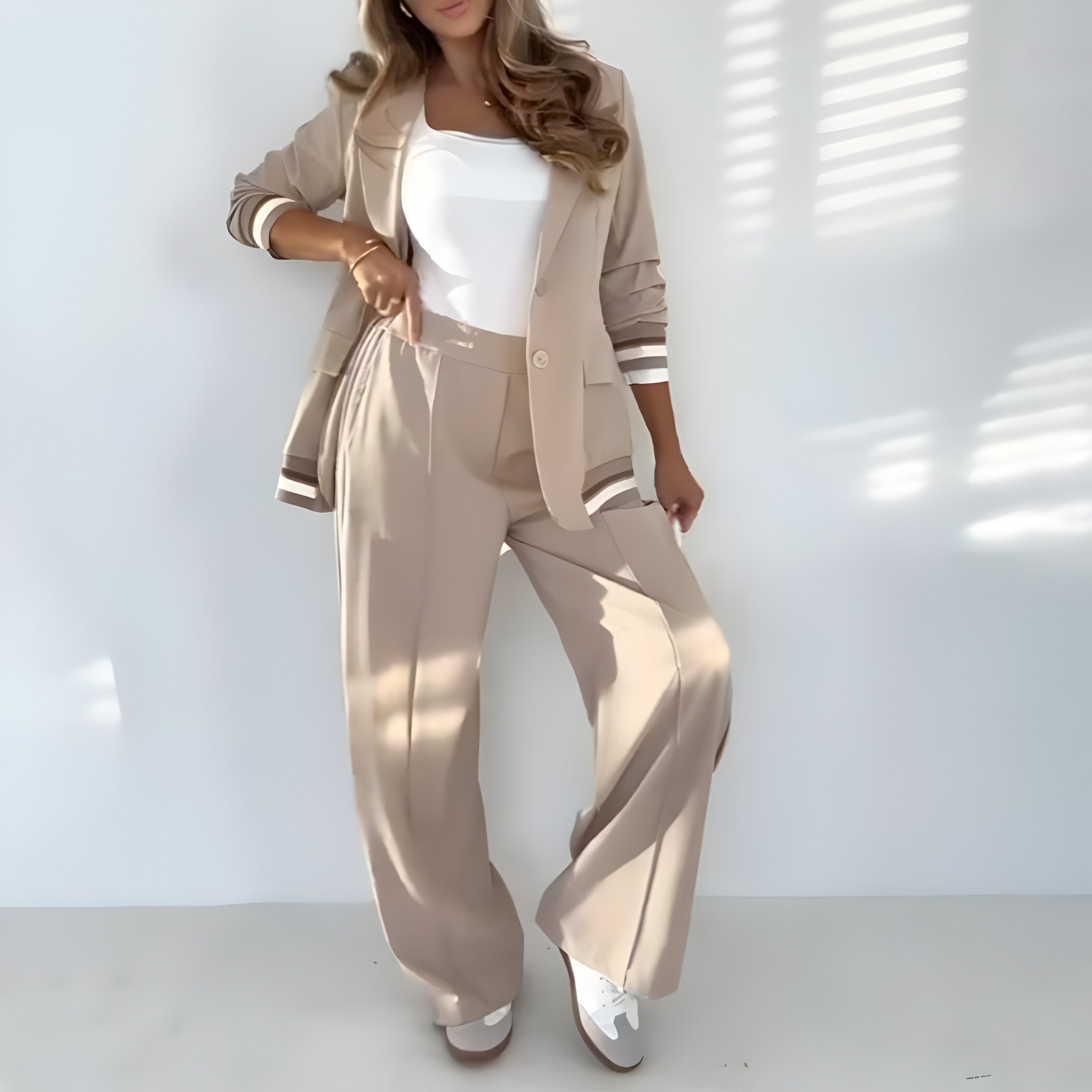 Antoinette™ | Ensemble rayé chic