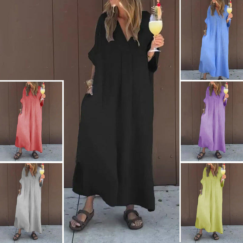 Clara™ | Robe légère en coton avec décolleté en V