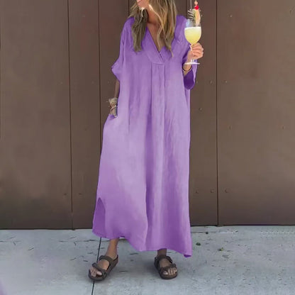 Clara™ | Robe légère en coton avec décolleté en V