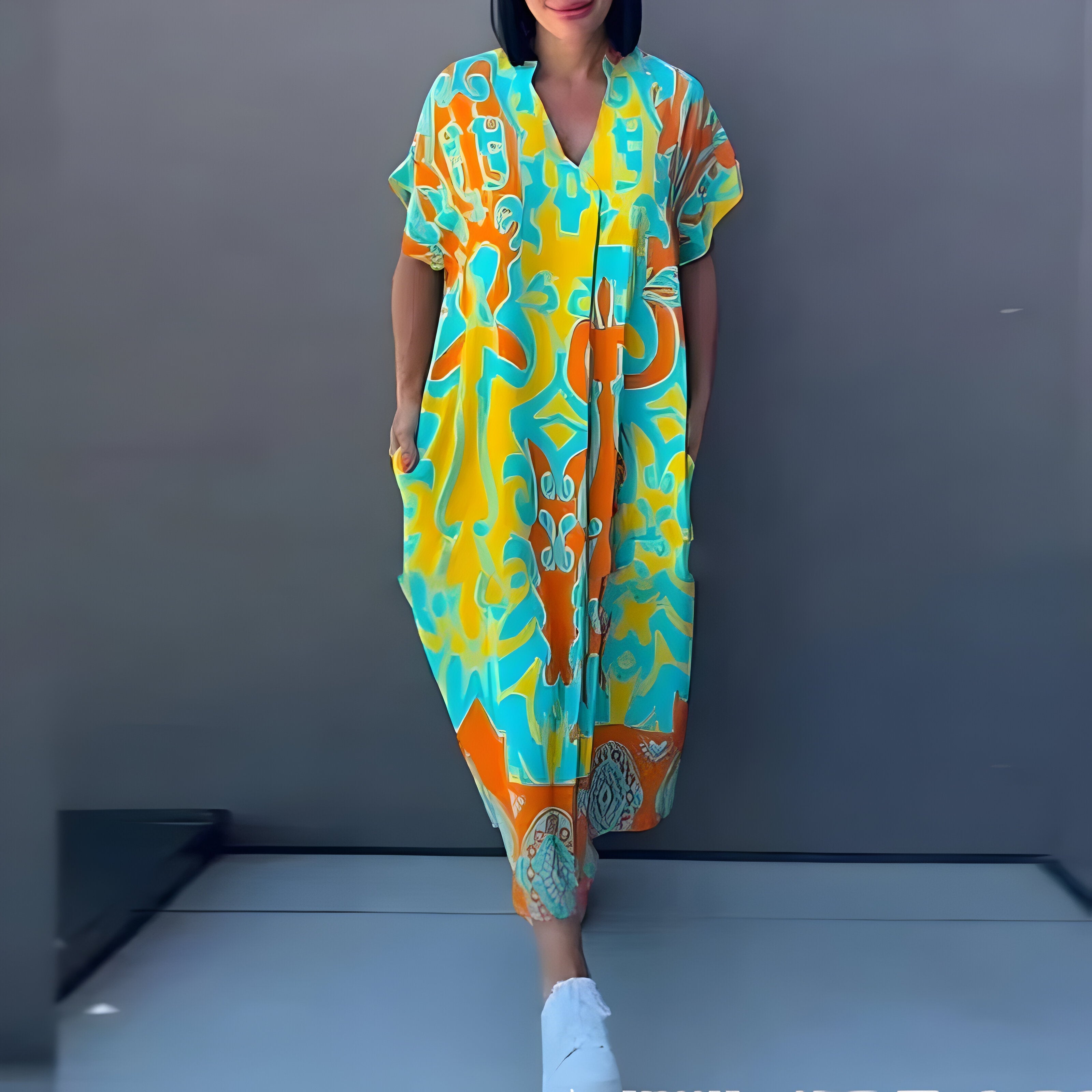 Zoé™ | Robe maxi colorée